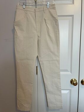 Isabel Marant Cream High-Rise Tailored Pants